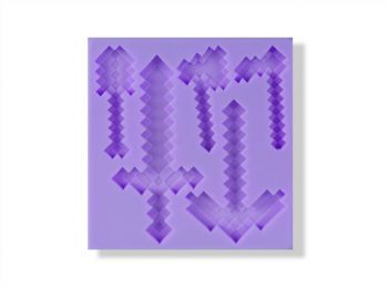 Minecraft fegyverek szilikon fondant forma