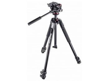 Manfrotto alumínium állvány FLUID-os fejjel MK190X3-2W