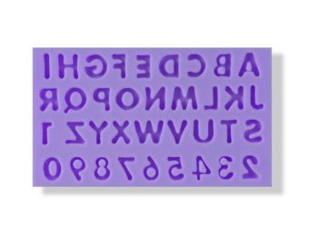 Apró számok és betűk szilikon fondant forma