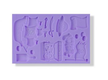 Kalózhajós torta készítéséhez szilikon fondant formáz