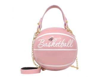 (4 színben) Kosárlabda forma táska -Rózsaszín