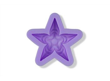 Virágos csillag szilikon fondant forma