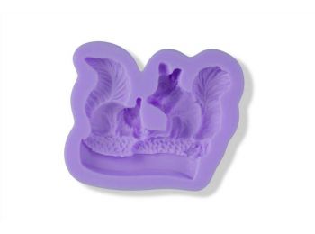 Mókusok szilikon fondant forma