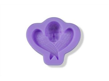 Angyalfej szárnyakkal szilikon fondant forma