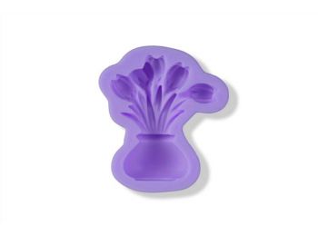 Tulipán vázában szilikon fondant forma