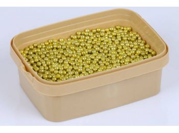 5 mm-es arany színű cukorgyöngy