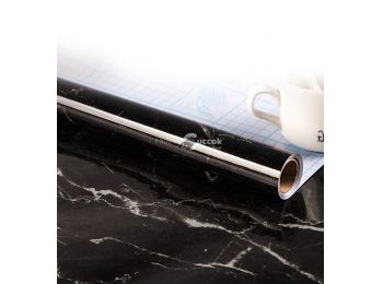 Öntapadós Márvány Fólia - Fekete