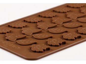 Levél alakú szilikon csokiforma