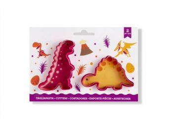2 részes T-rex és Stegosaurus alakú műanyag dínós süt