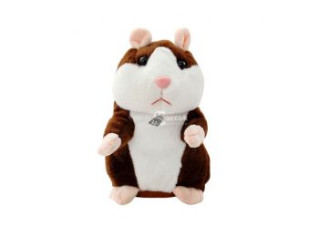 Beszélő plüss hörcsög, interaktív játék, 3 színben 