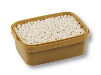 Gyöngyház fehér cukorgyöngy roppanós 20 dkg 5 mm