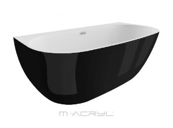 M-Acryl Avalon különleges akril kád 170x80 fekete előlap