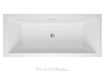 M-Acryl Sabina Pro egyenes akril kád 160x75 kádlábbal és