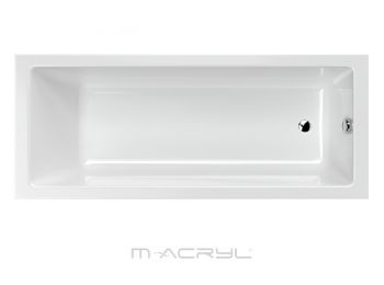 M-Acryl Sandra egyenes akril kád 170x75 kádlábbal és per