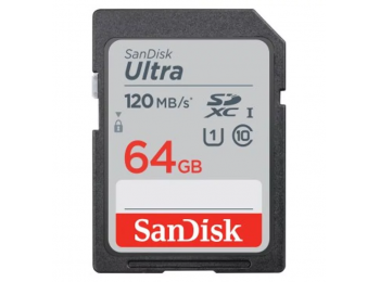 SanDisk SDXC™ Ultra™  memóriakártya 64GB (120 MB/s seb