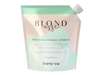 Inebrya Blondesse Reduct Color Antibrass zöld szőkítőpor rezesedés ellen, 50 g