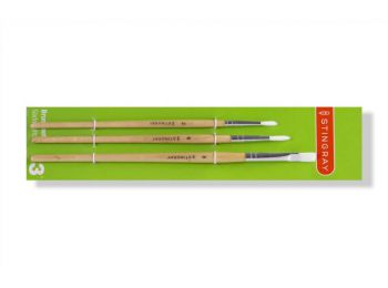 3 részes fa nyelű tortadíszítőecset készlet