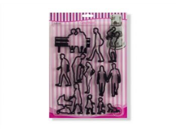 11 részes Love story sziluett kiszúró készlet