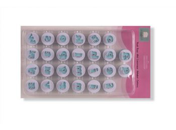 26 részes rugós fondant kisbetű kiszúró készlet
