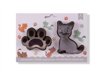 2 részes cica és cicamancs sütikiszúró készlet