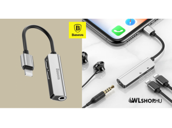 3az1-ben 2xLightning és 3,5mm Jack adapter L52 Baseus - Ez