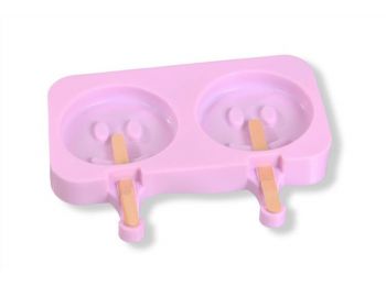 Smiley szilikon jégkrém forma pálcikával