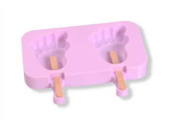 Talpacska alakú szilikon jégkrém forma pálcikával