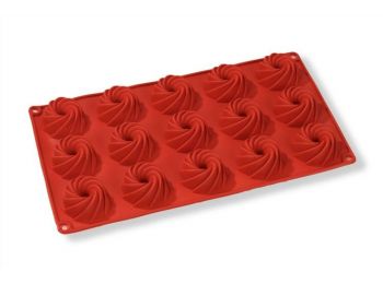 15 adagos csavart minikuglóf szilikon sütőforma