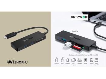 Blitzwolf 5in1 Multifunkcionális USB-C HUB HUB 3xUSB 3.0, S