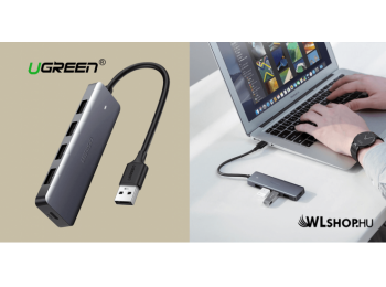 UGREEN 4in1 USB HUB - 4x USB 3.0 + micro USB adapter - Szür