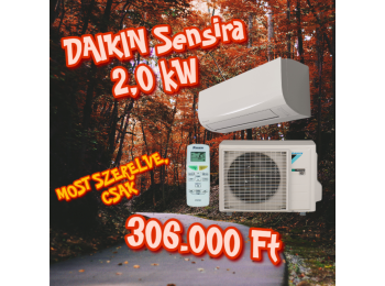 AKCIÓS Daikin Sensira FTXF20C/RXF20C 2,0 kW + 3m szereléssel