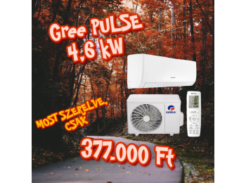 AKCIÓS GREE PULSE 4,6 kW GWH18AGD-K6DNA1A SZETT + 3m szerel