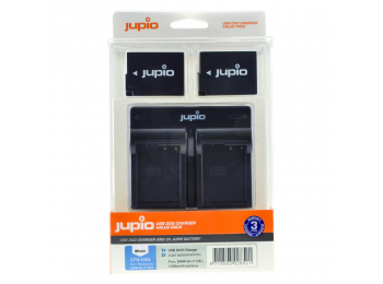 Panasonic DMW-BLC12E utángyártott fényképezőgép akkumulátor és USB Duo Charger Kit a Jupiotól...
