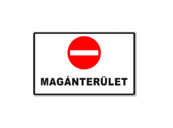 Magánterület! - öntapadó, 400*250