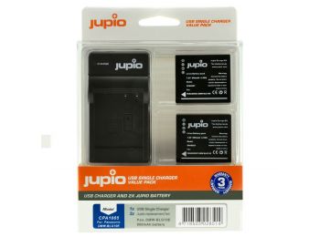Panasonic DMW-BLG10 utángyártott fényképezőgép akkumulátor és USB Single Charger Kit a Jupiotól...