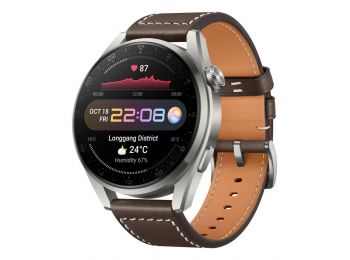 Huawei Watch 3 Pro Classic 48mm Titanium Grey - Barna bőrsz