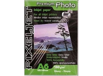 PixelJet Premium 180g/m2 fényes fotópapír (A6)