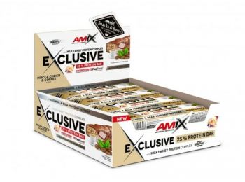 Exclusive Protein Bar Box 12x85g mocha-choco-coffee AMIX Nutrition