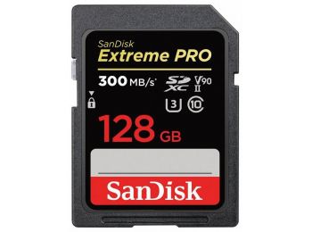 SanDisk Extreme Pro  SDXC™ 128GB memóriakártya 300 MB/s olvasás UHS-II, U3, V90