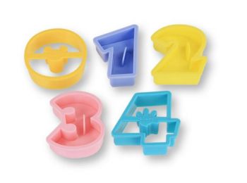 Mintás 0-4 szám fondant kiszúró készlet