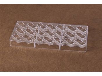 Téglatest alakú 21 adagos polikarbonát bonbon forma