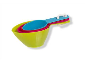 4 adagos ovális színes mérőkanál készlet