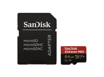 SanDisk  microSDHC™ Mobile Extreme PRO™ memóriakártya, + adapter, 64GB /173428/