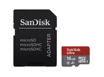 SanDisk  microSDHC™ Mobile Ultra™ memóriakártya 16GB, + adapter 173446