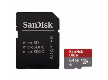 SanDisk  microSDXC™ Mobile Ultra™ memóriakártya 64GB, + adapter 173472