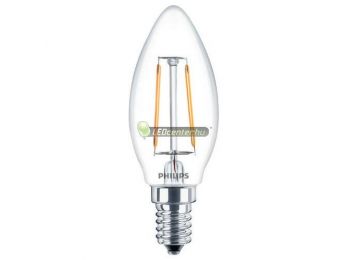 PHILIPS CLASSIC 2W=25W E14 LED gyertyaégő, melegfehér 2é
