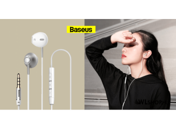 Baseus vezetékes fülhallgató/headset Encok H06 - Fehér