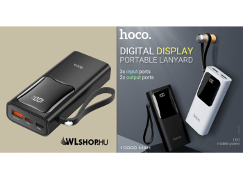 Hoco 10000mAh külső akkumulátor kijelzővel J41 Pro PD3.0