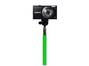 Selfie monopod kompakt fényképezőgéphez, zöld /Teleszkópos/