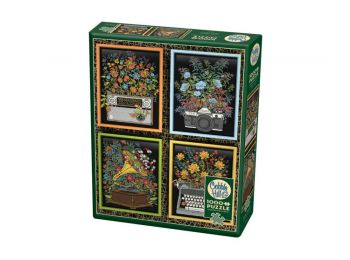 Virágos tárgyak puzzle 1000 db